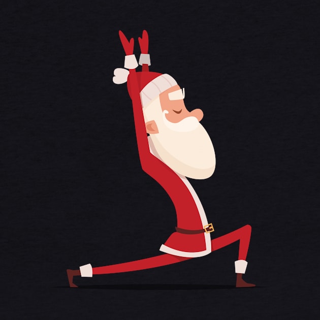 Funny Christmas Namasleigh Santa Believe Yoga Gift T-Shirt by geekandgamerstore